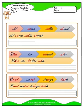 ü sesi Çalışma Sayfaları